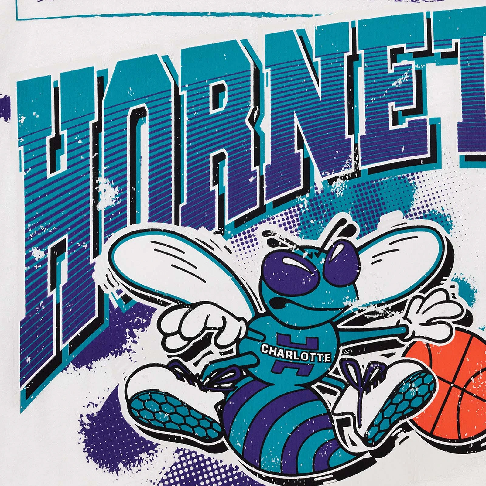 Charlotte Hornets Brush Off 2.0 T-Shirt - White