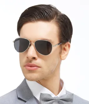 Classic Pilot Men's Alloy Metal Frame UV400 Polarized Sunglasses Goggoles