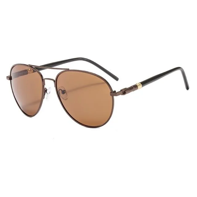 Classic Pilot Men's Alloy Metal Frame UV400 Polarized Sunglasses Goggoles