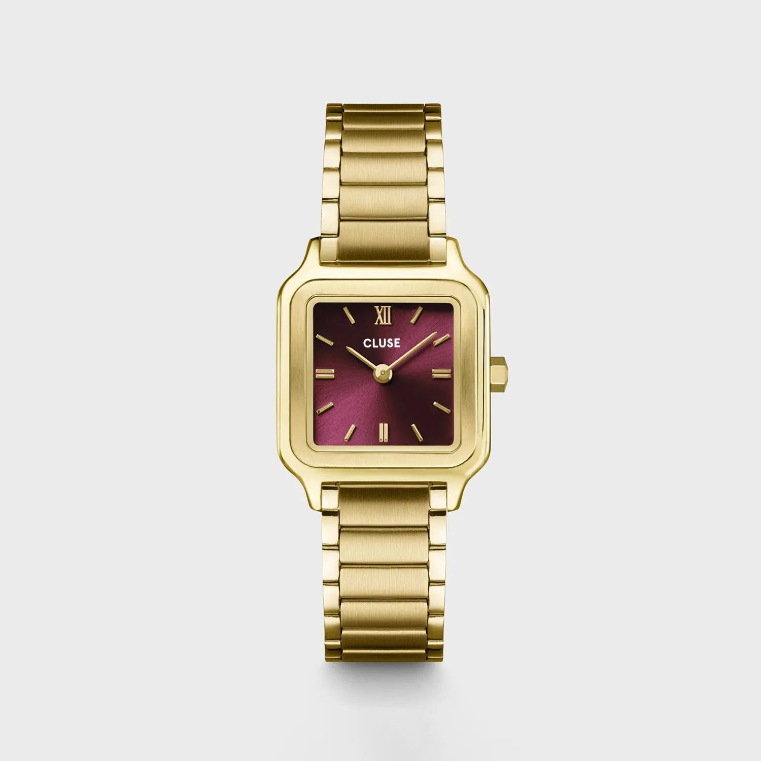 Cluse Gracieuse Petite Watch, Gold & Dark Cherry