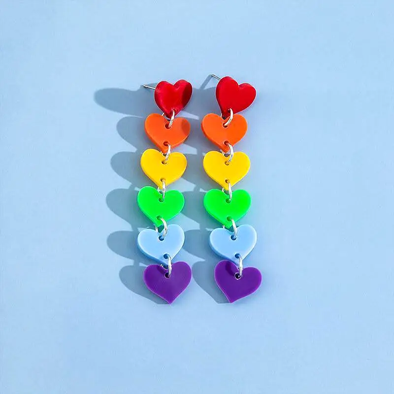 Colorful Heart Earrings