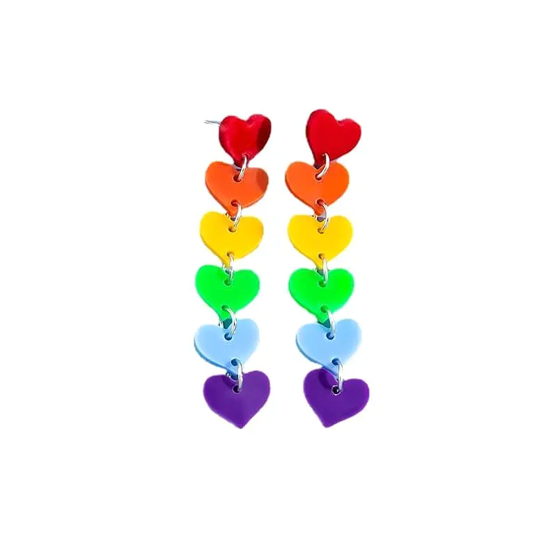 Colorful Heart Earrings