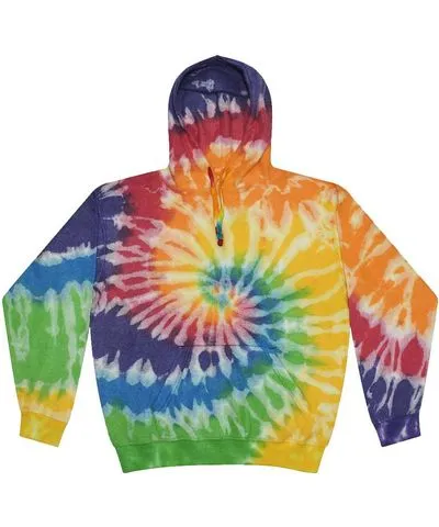 Colortone Men's Tie-Dyed Cloud Fleece Hooded Sweatshirt