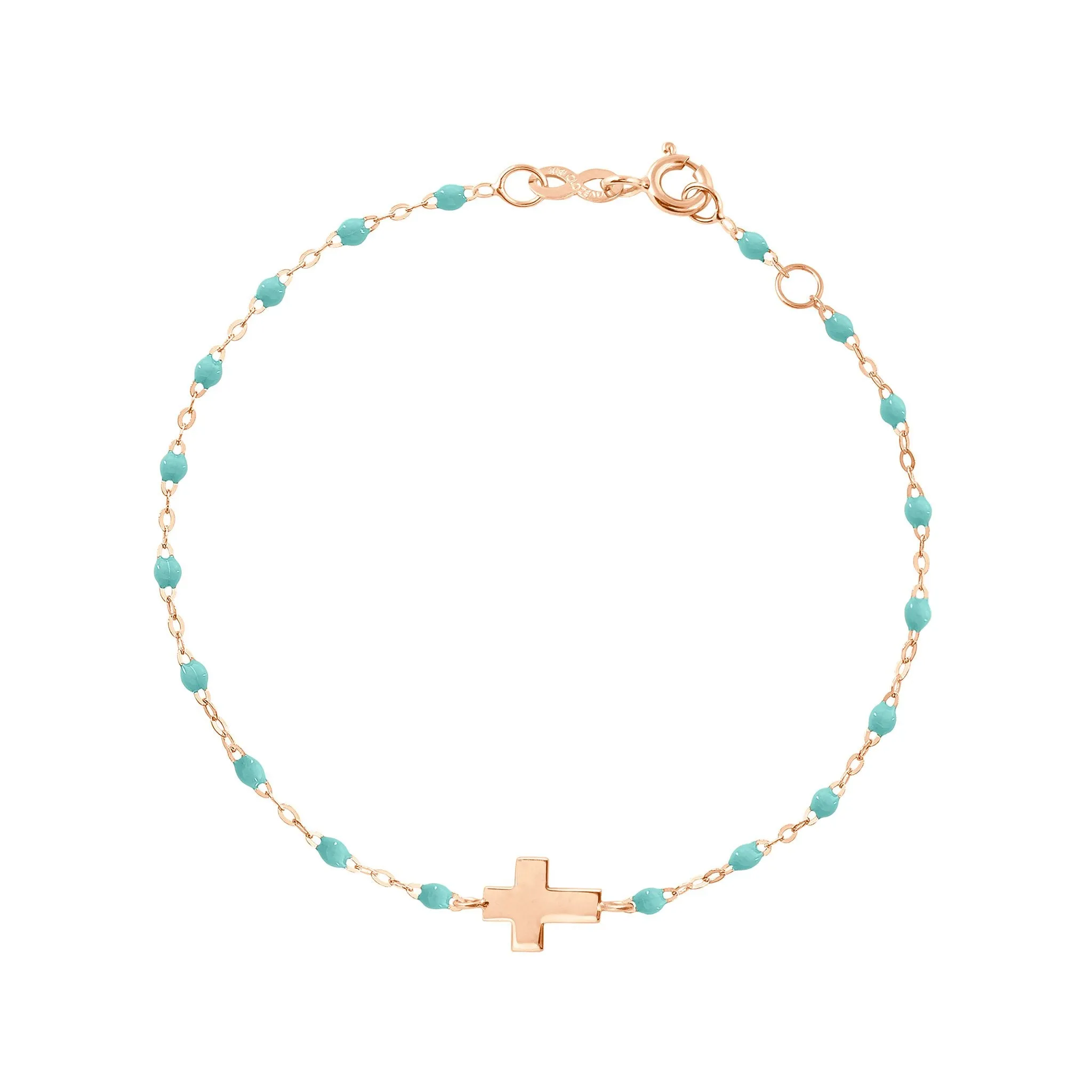 Cross Charm Classic Gigi Lagoon bracelet, Rose Gold, 6.7