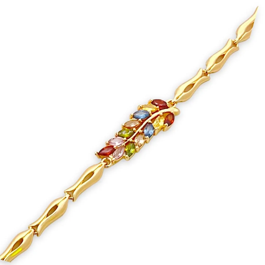 Crystals vines bracelet in 18kts of gold plated