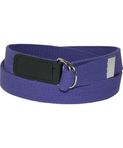 CTM Cotton Web Belt with Double D Ring Buckle