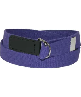 CTM Cotton Web Belt with Double D Ring Buckle