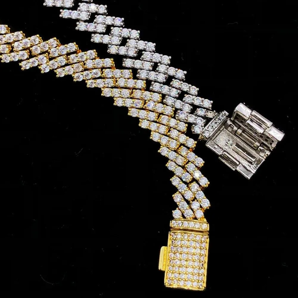 Cuban Box Link Hip Hop Bling Bling Bracelet (2 Sizes)