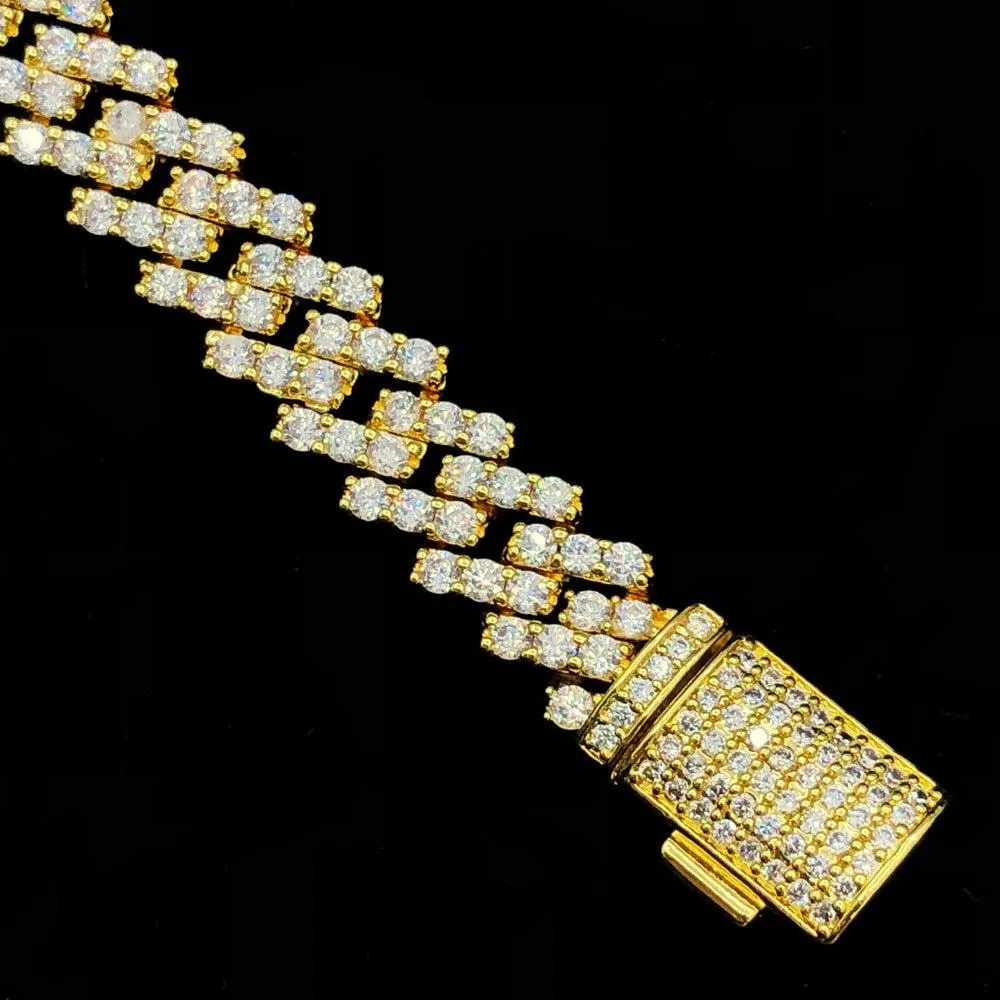 Cuban Box Link Hip Hop Bling Bling Bracelet (2 Sizes)