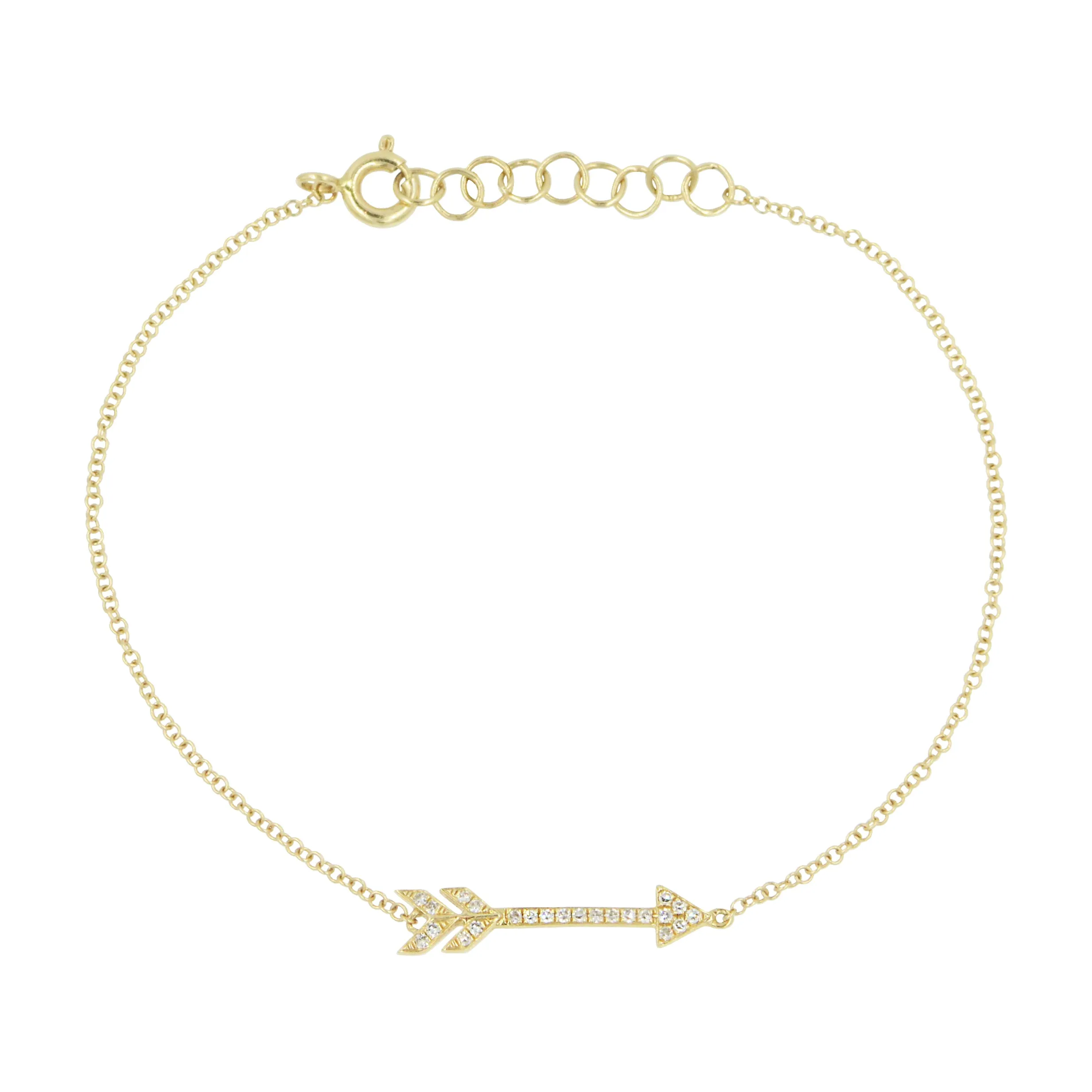 Diamond Arrow Bracelet in 14K Gold