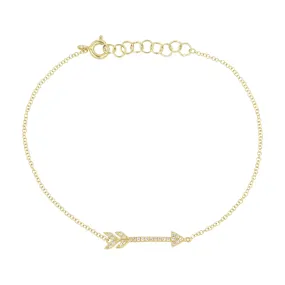 Diamond Arrow Bracelet in 14K Gold