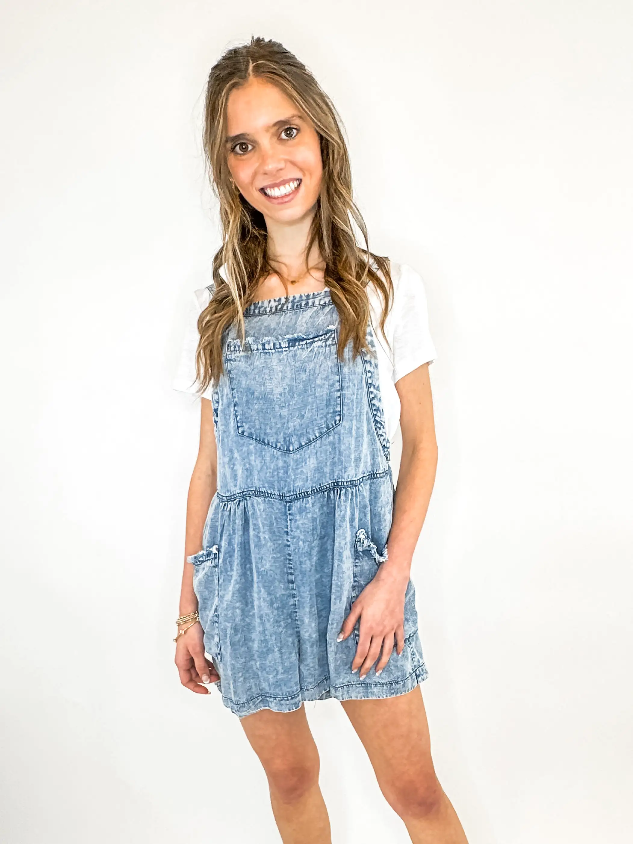 Ditsy Denim Romper