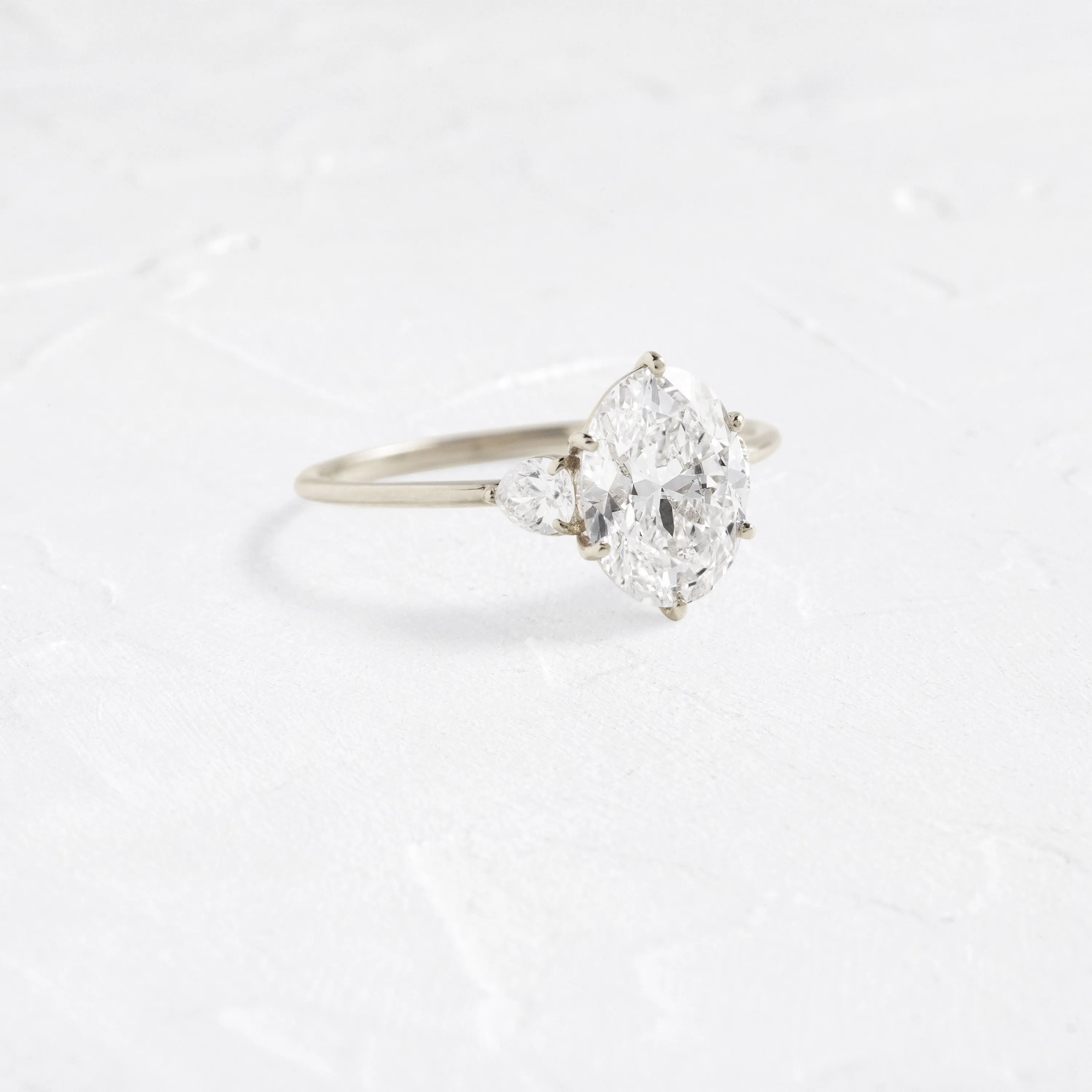 Duet Ring, Oval Cut