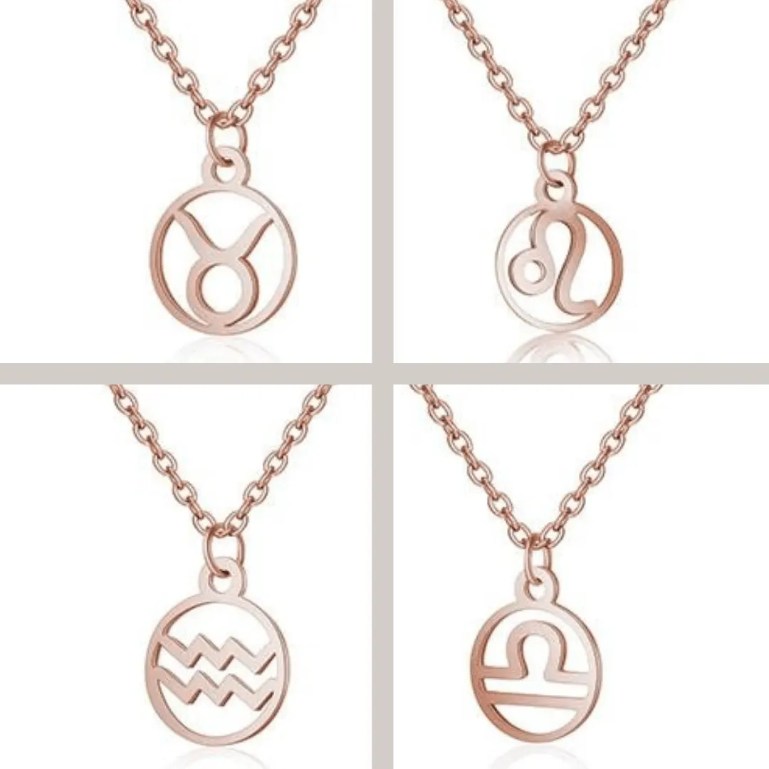 Ellyana | 12 Constellation Zodiac Pendant Necklace