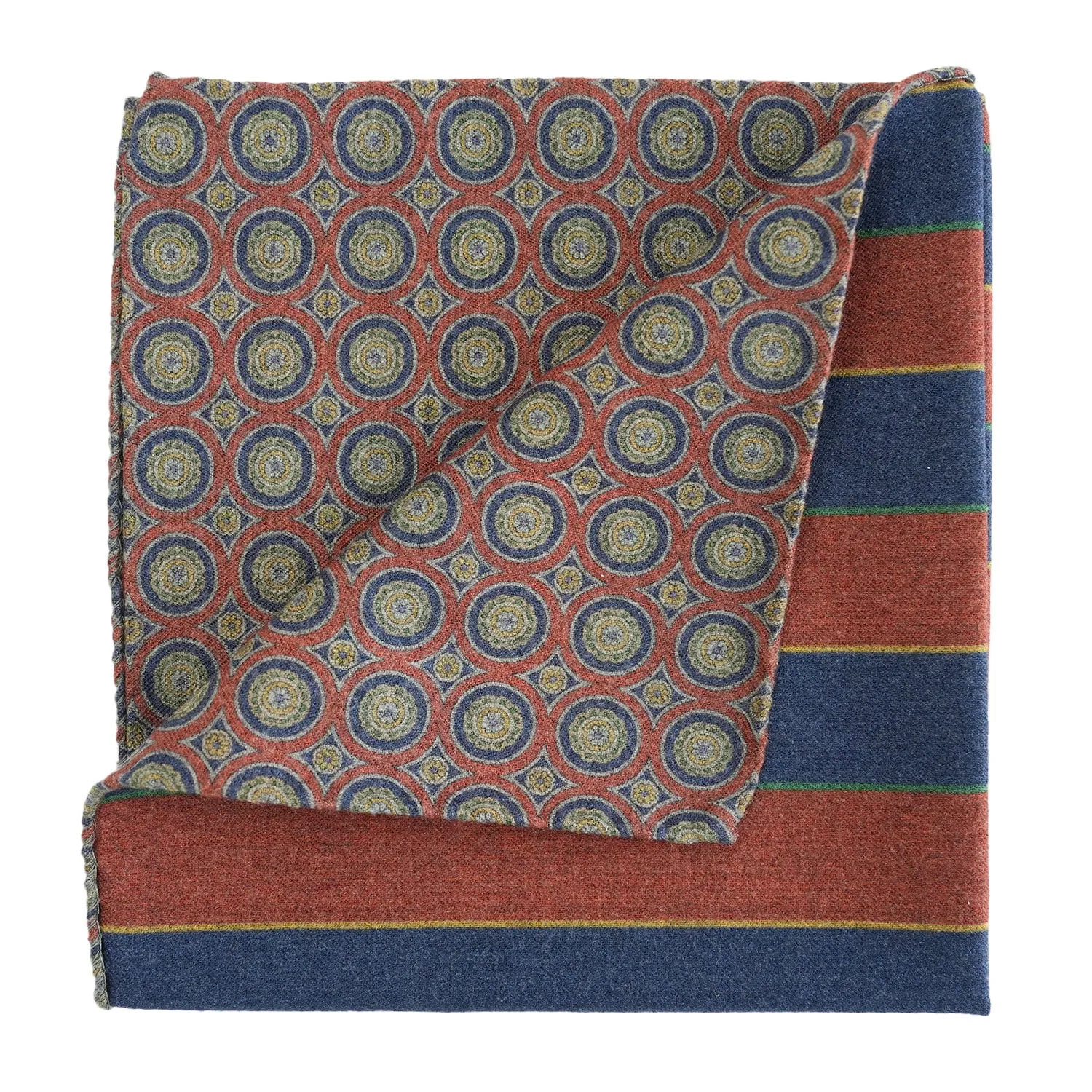 ETON Double-Sided Multi Pocket Square In Geometric And Stripe Pattern | Menswear Online