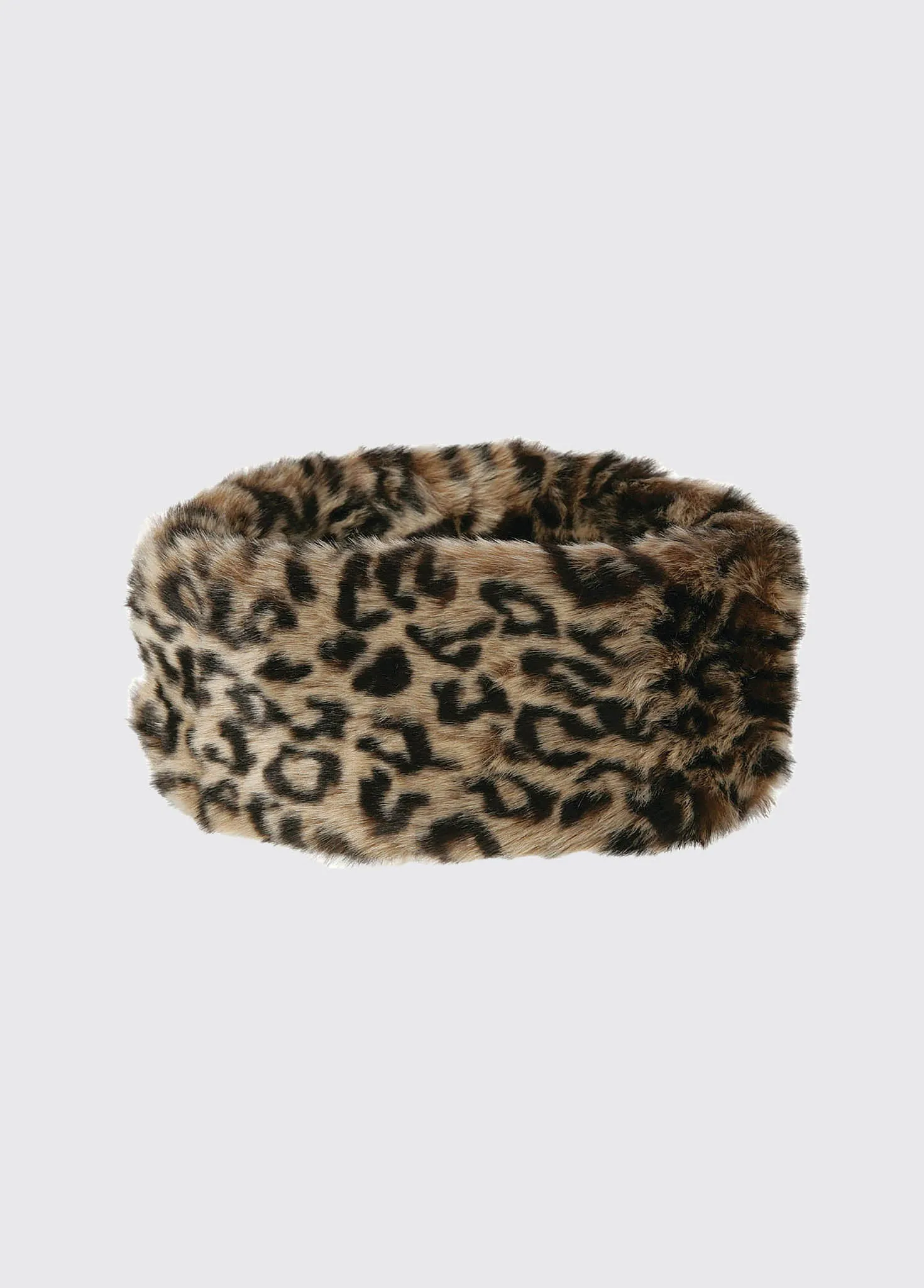 Faux Ladies Fur Headband - Leopard