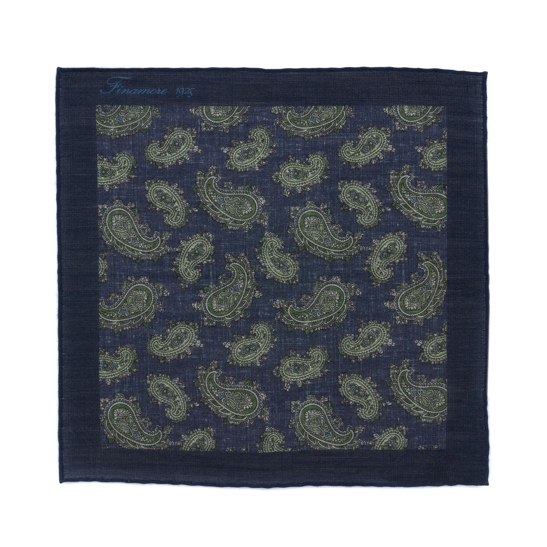  Finamore Paisley-Print Wool and Silk-Blend Pocket Square