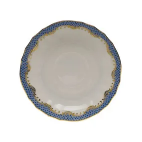 Fish Scale Canton Tea Saucer, Blue