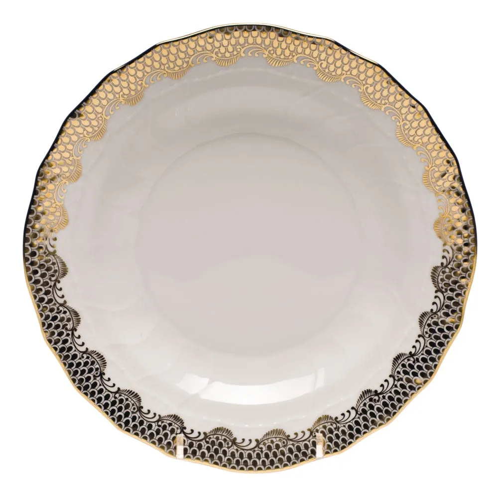 Fish Scale Dessert Plate, Gold