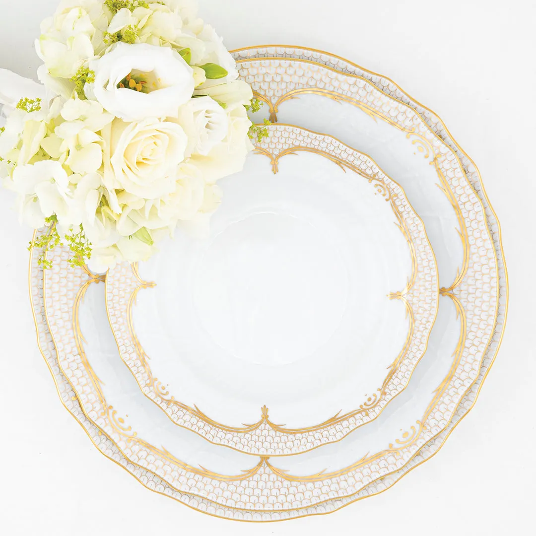 Fish Scale Dessert Plate, Gold