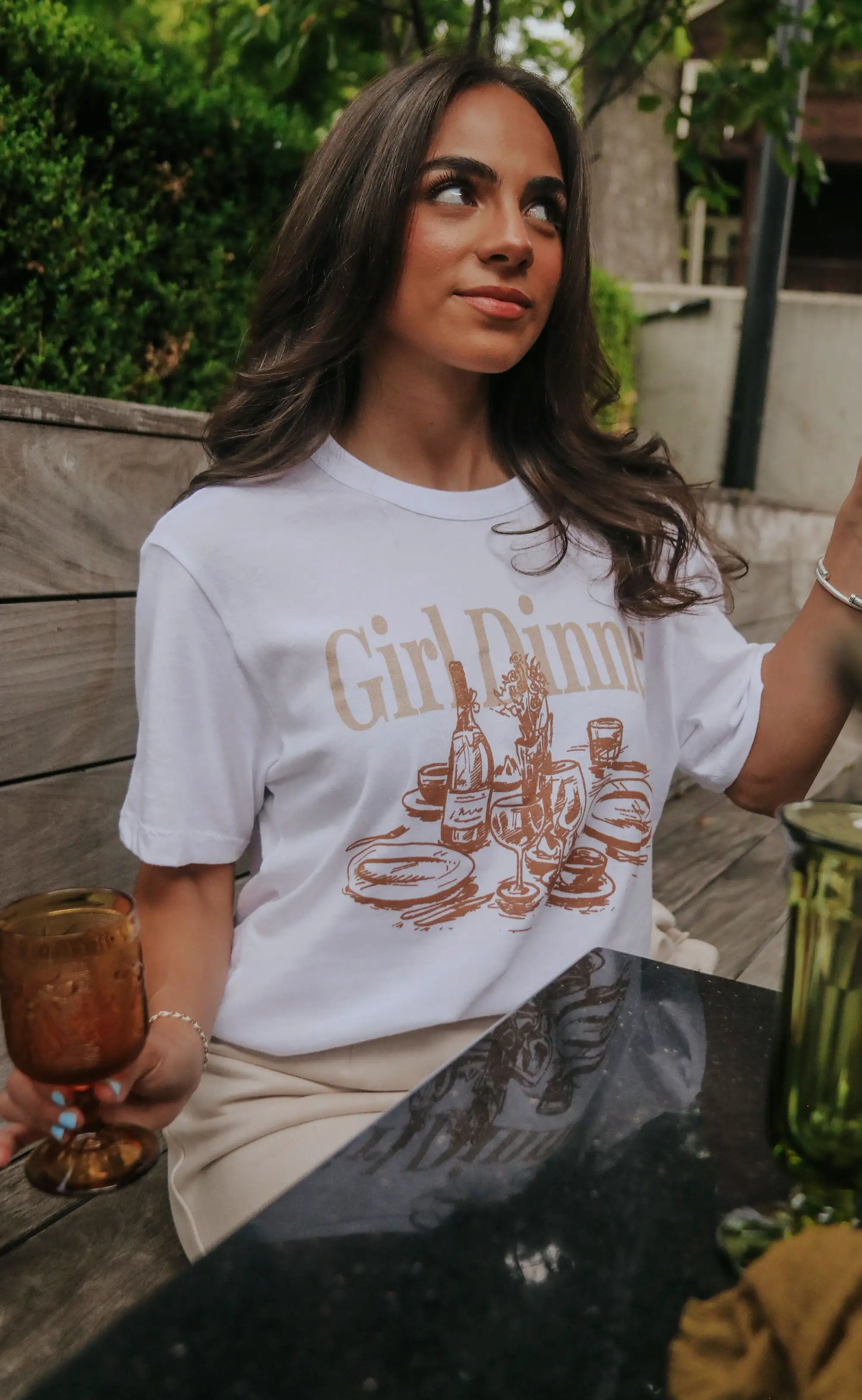 friday + saturday: girl dinner t shirt