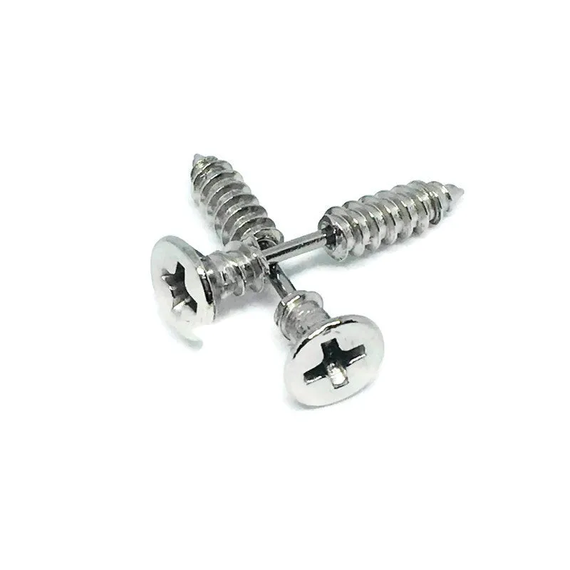 Gifts From The Crypt - Stainless Steel Screw Earrings