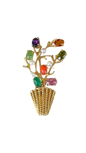 gld Multigem Brooch