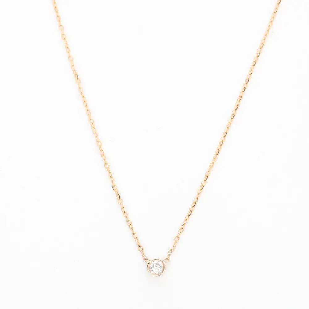 Gold Barely-There Diamond Necklace