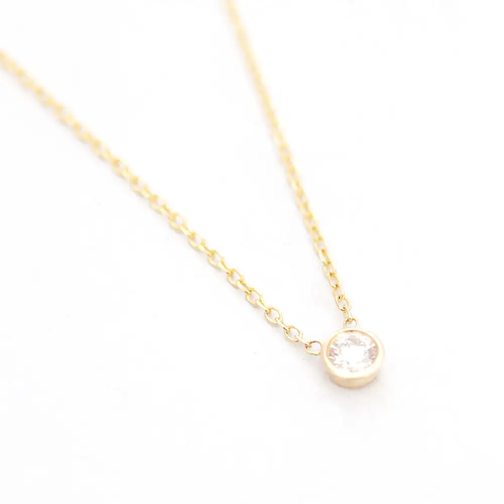 Gold Barely-There Diamond Necklace