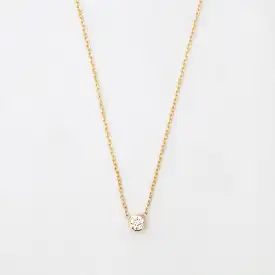 Gold Medium Barely-There Diamond Necklace