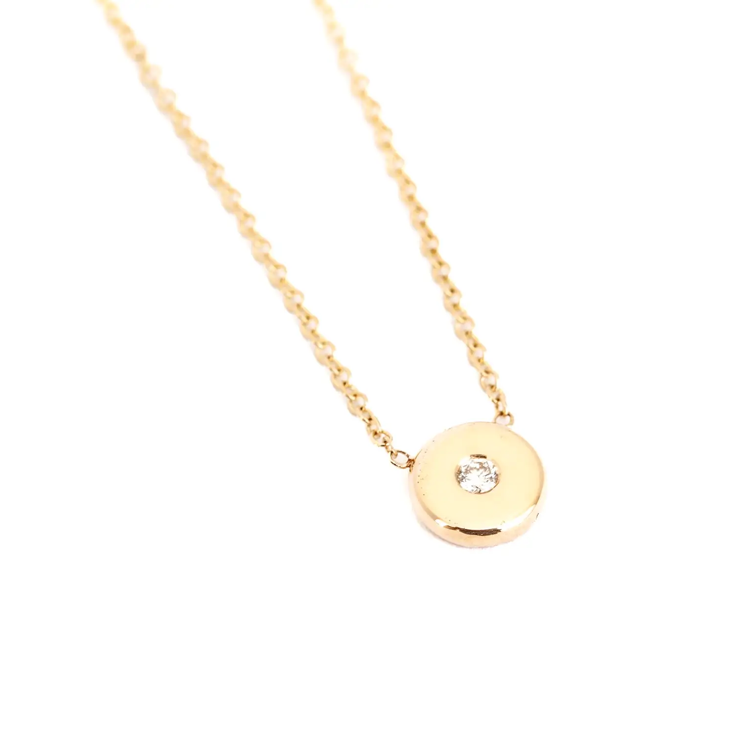 Gold Nugget Diamond Necklace