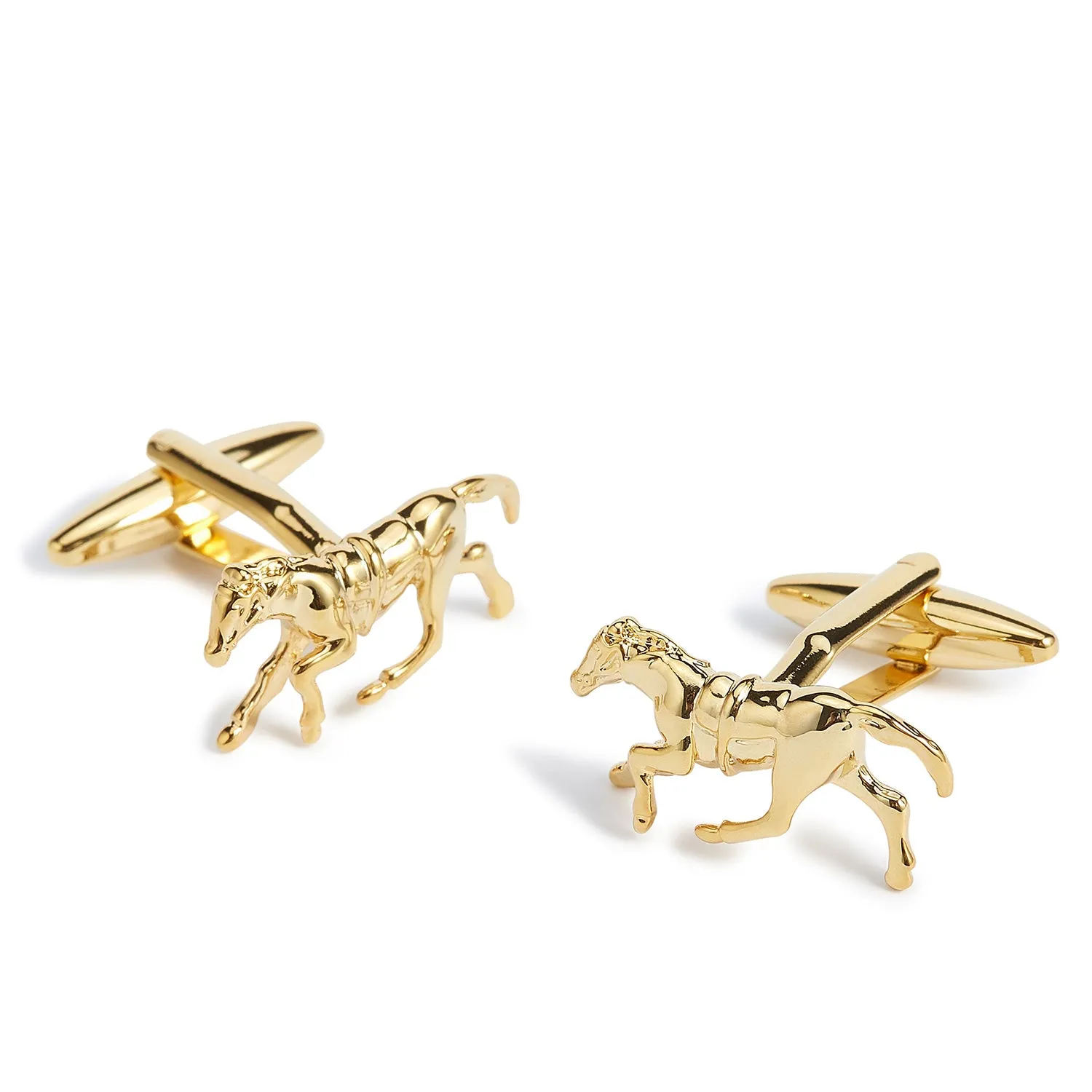 Golden Racehorse Cufflinks