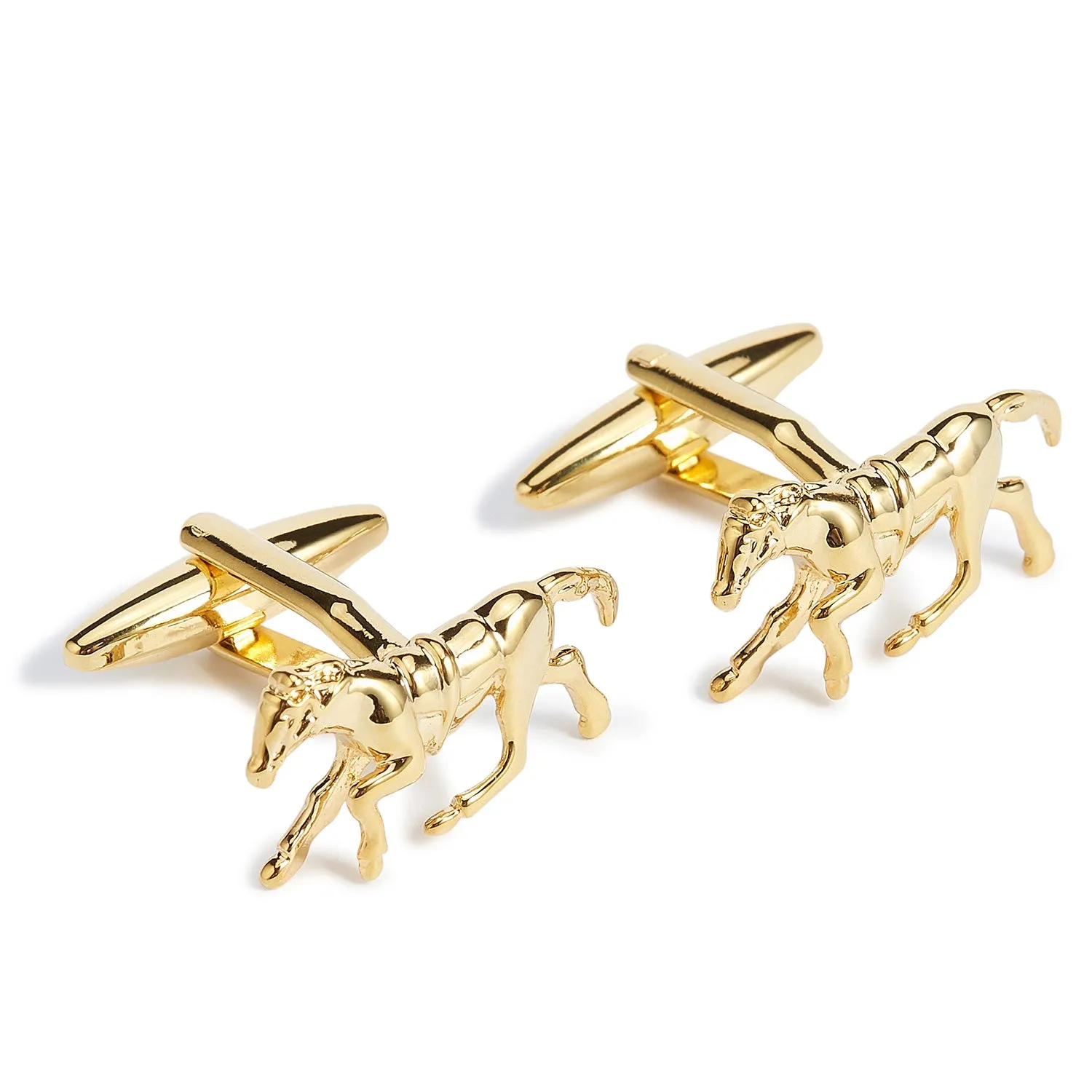 Golden Racehorse Cufflinks