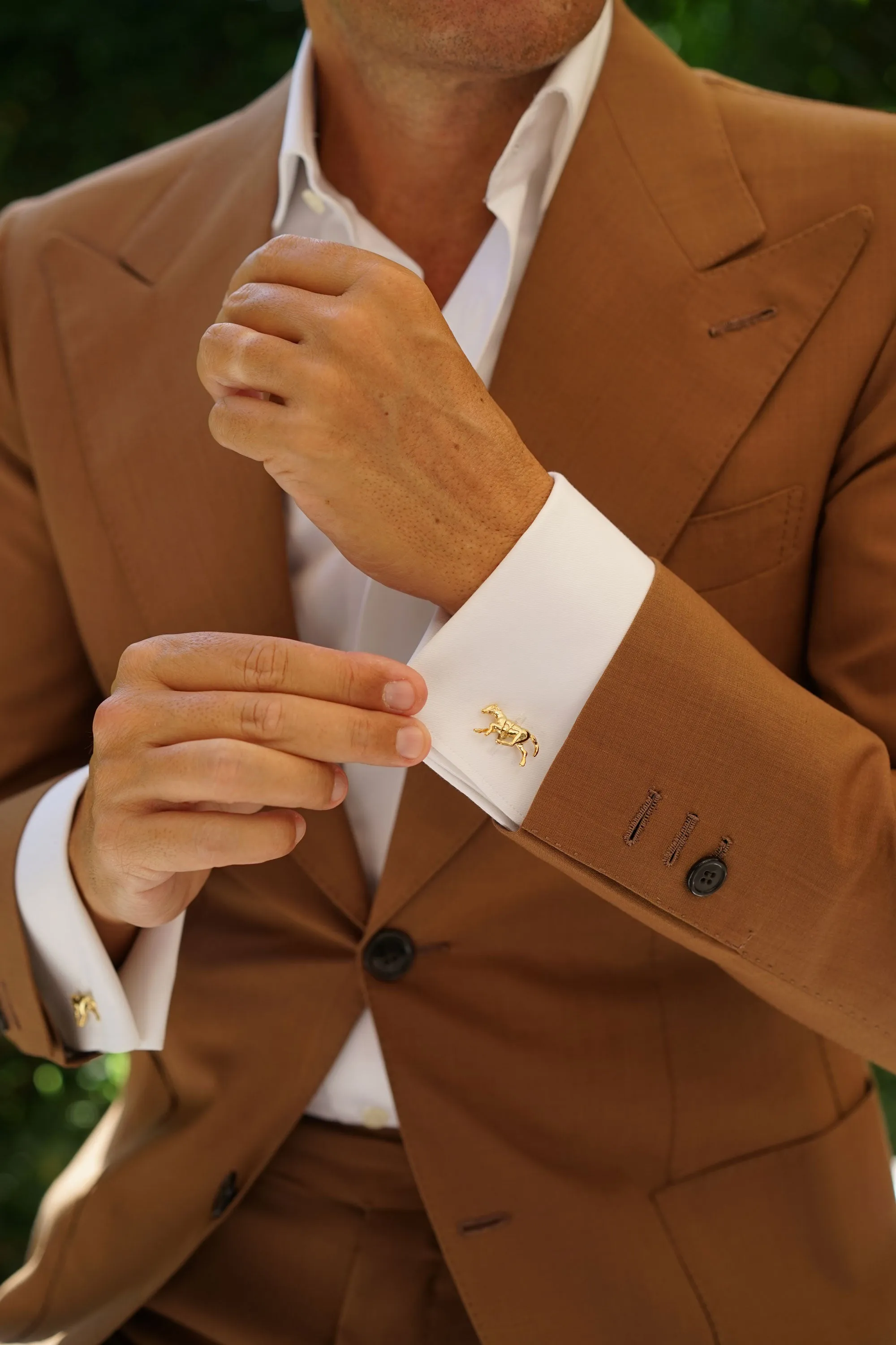 Golden Racehorse Cufflinks