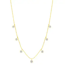 Graziela Yellow Small Floating Diamond Necklace