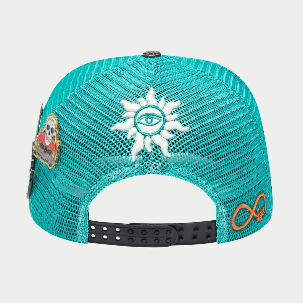 GS FOREVER TRUCKER HAT (TURQUOISE/BLACK)