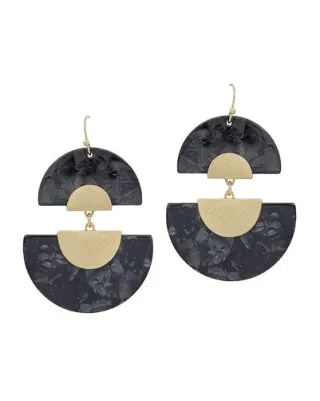 Half Moon Acrylic Earrings