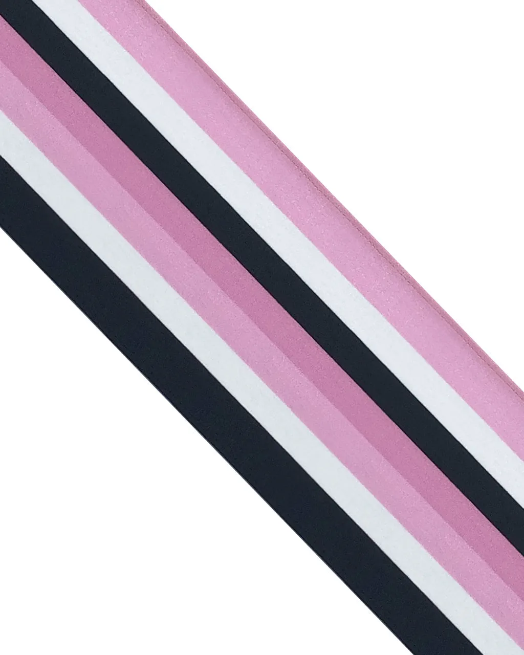 Henley Silk Stripe Neck Scarf Pink