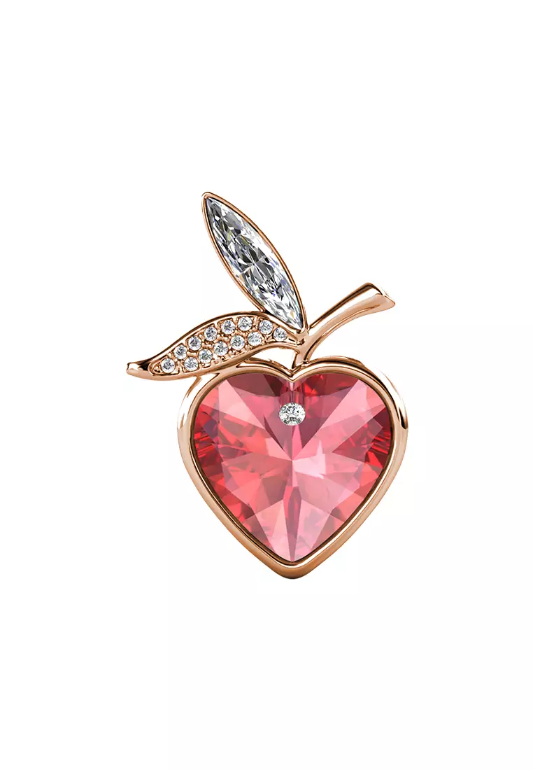 Her Jewellery Her Jewellery LUVEA - Love of Apple Brooch (Rose Gold) - Luxury Crystal Embellishments plated with 18K Gold