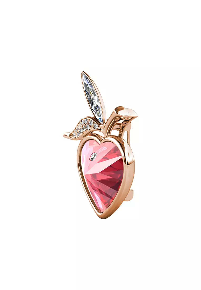 Her Jewellery Her Jewellery LUVEA - Love of Apple Brooch (Rose Gold) - Luxury Crystal Embellishments plated with 18K Gold