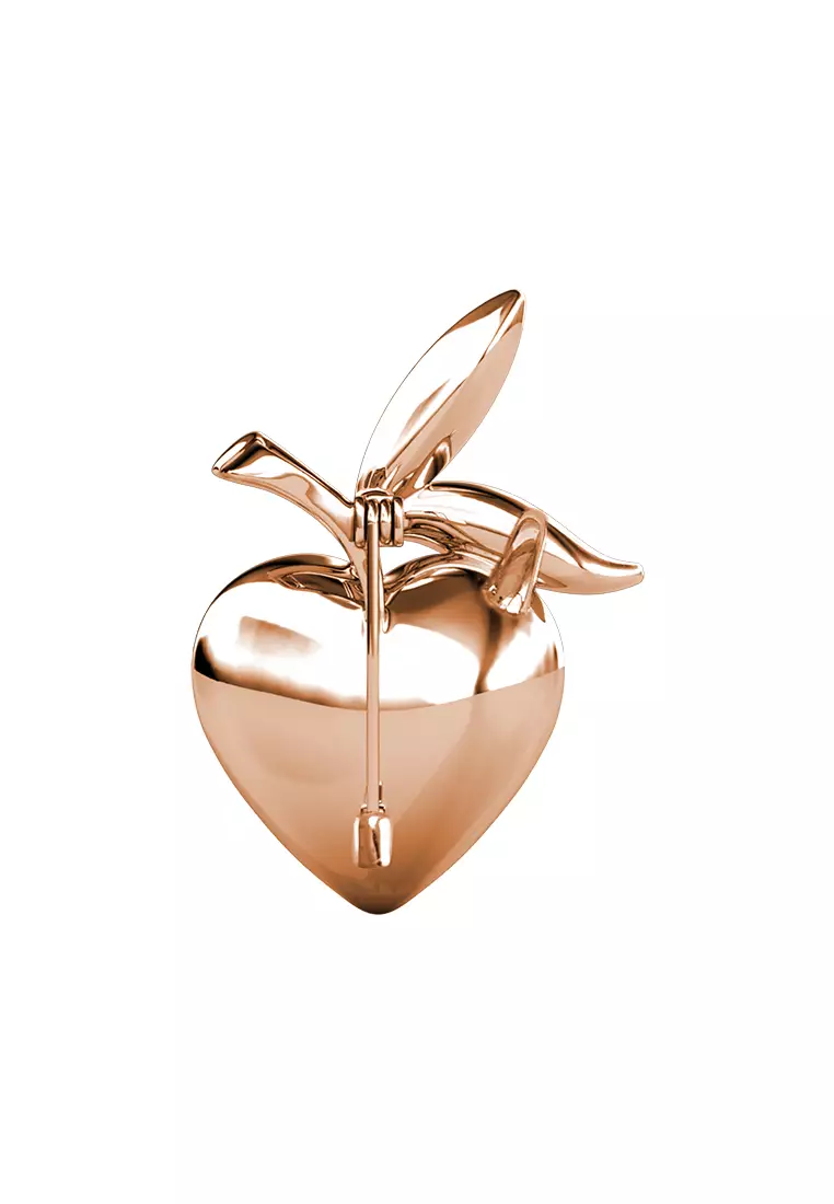 Her Jewellery Her Jewellery LUVEA - Love of Apple Brooch (Rose Gold) - Luxury Crystal Embellishments plated with 18K Gold