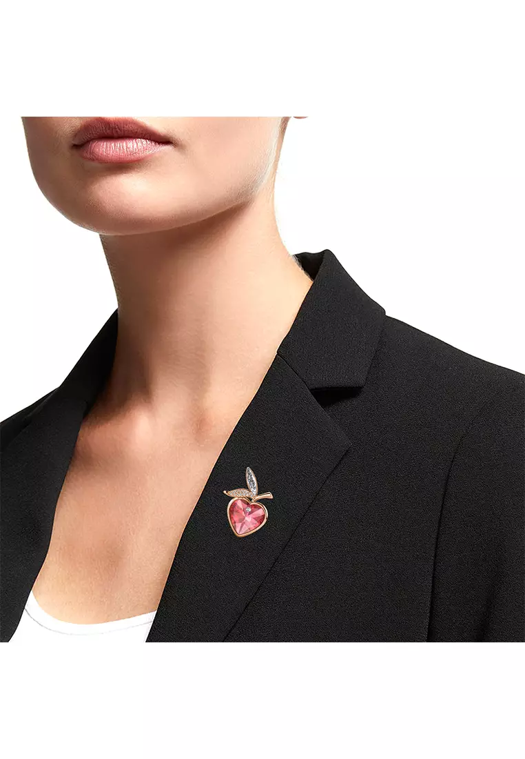 Her Jewellery Her Jewellery LUVEA - Love of Apple Brooch (Rose Gold) - Luxury Crystal Embellishments plated with 18K Gold