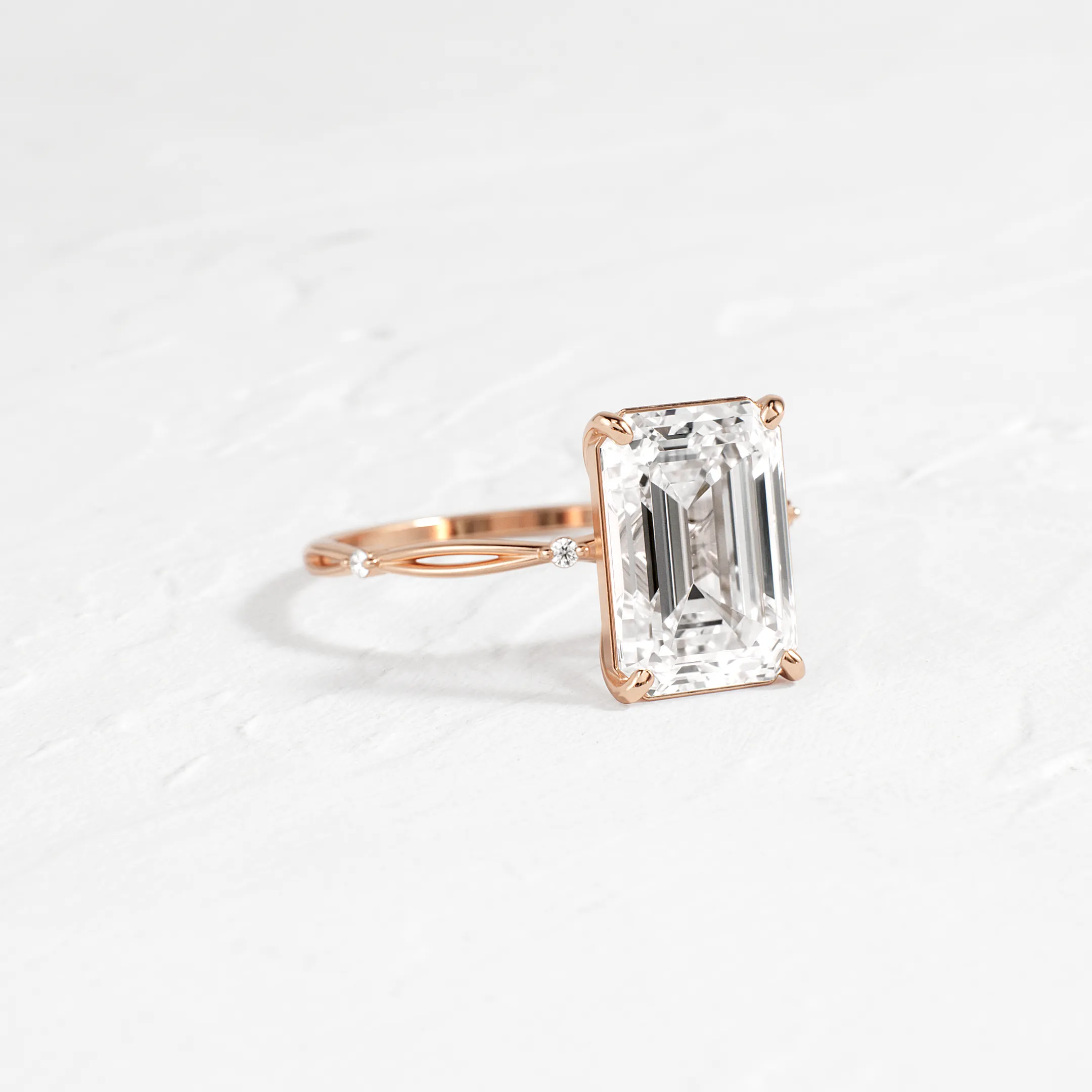 Hillside Ring, Emerald Cut