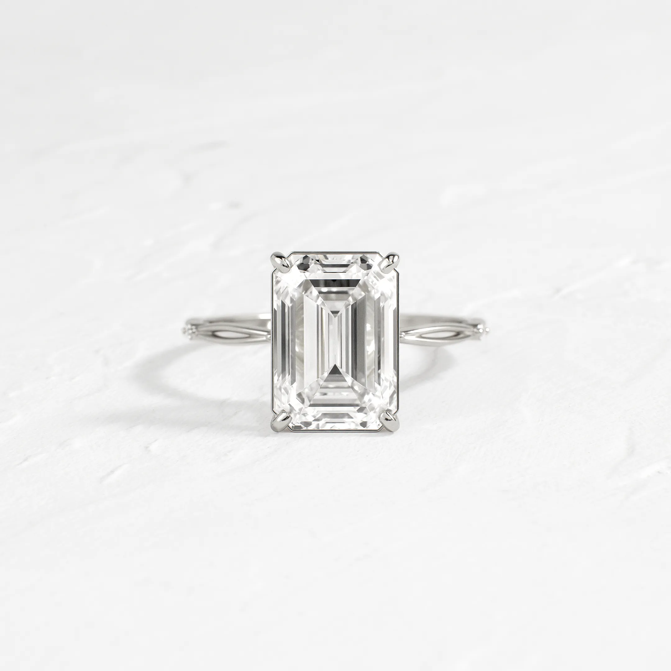 Hillside Ring, Emerald Cut