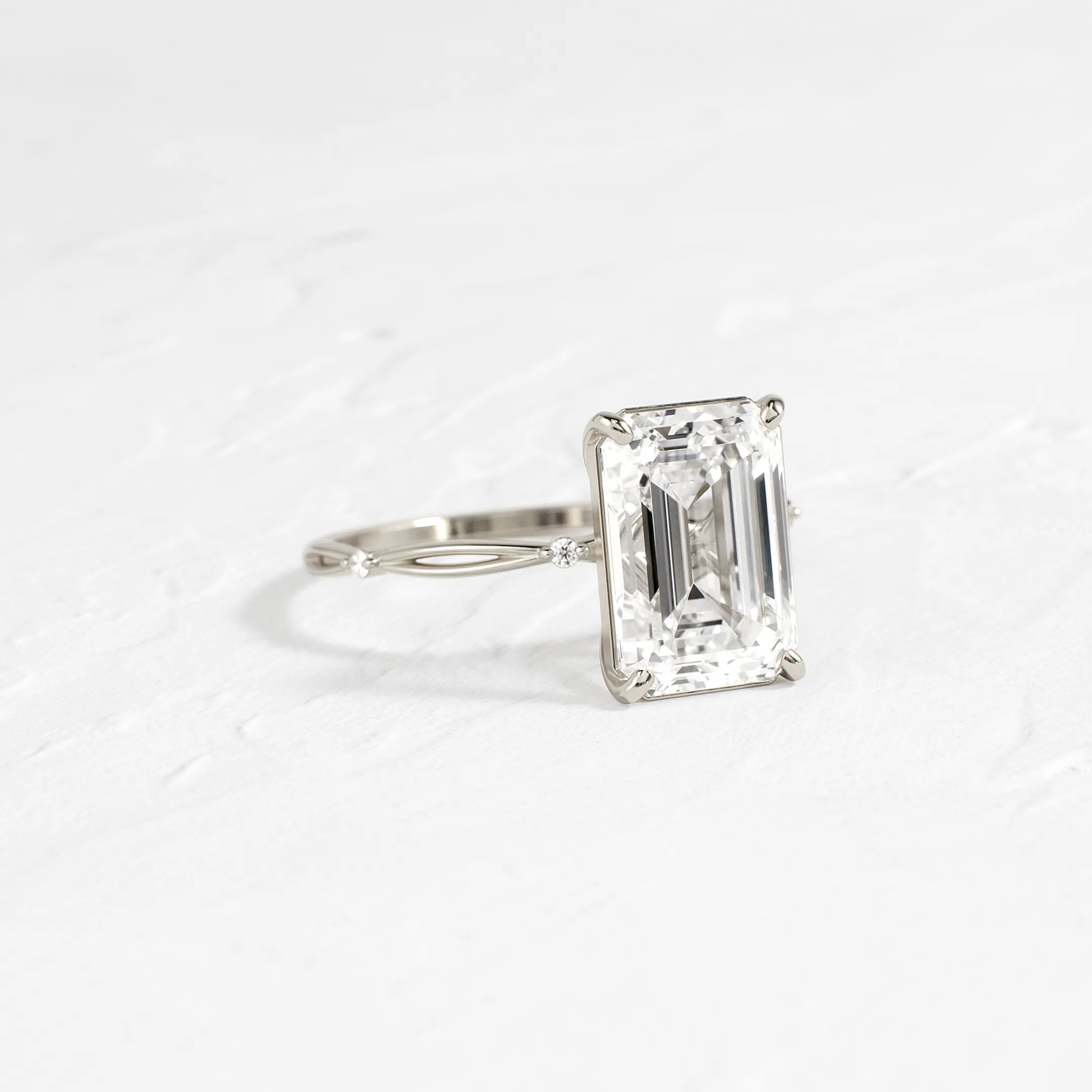 Hillside Ring, Emerald Cut