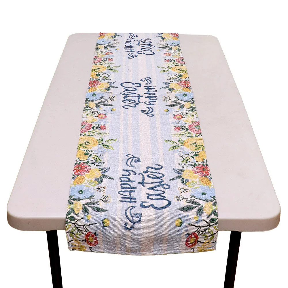 iLLASPARKZ HAPPY EASTER Message Flower Table Runner