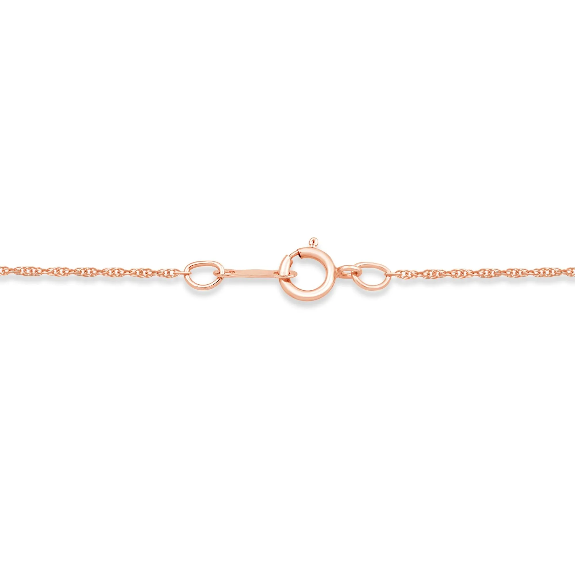 Jewelili 10K Rose Gold with 1/6 CTTW Diamonds Pendant Necklace