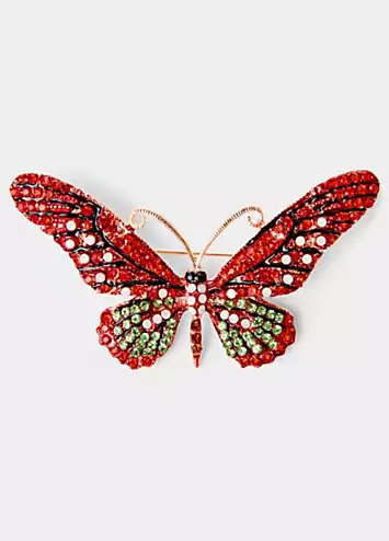 Joe Browns Diamanté Sparkle Butterfly Brooch | Grattan