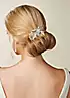 Jon Richard Molly Rose Gold Leaf & Navette Circle Hair Clip