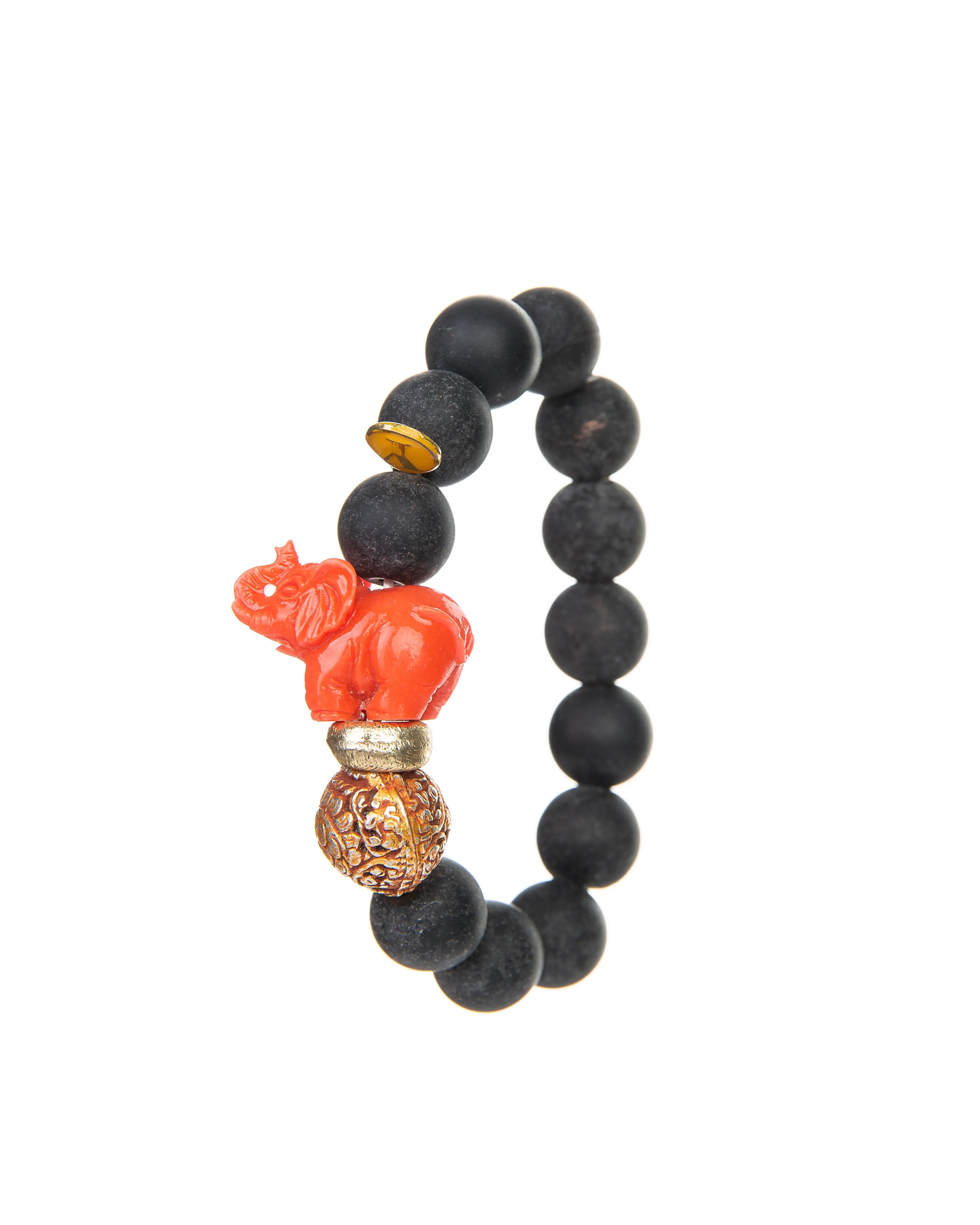 Joy Bracelet (Black Lava Elephant Bracelet)